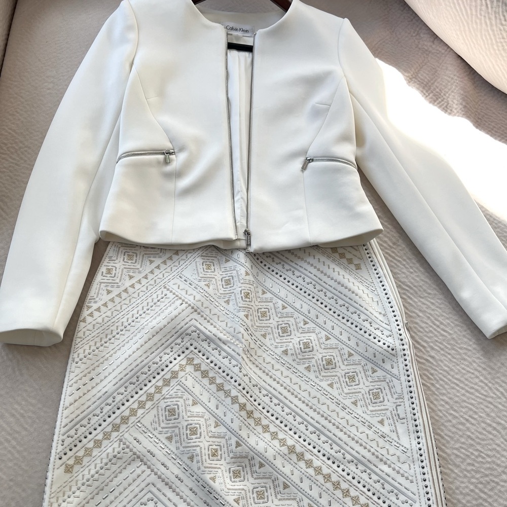 Brand New Calvin Klein jacket and WHBM skirt, never worn with tags